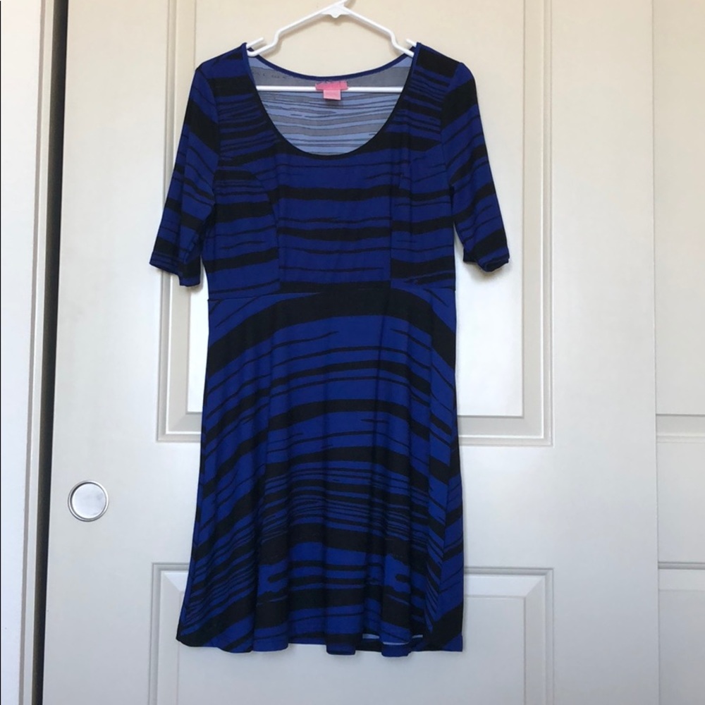 cobalt/royal blue Fit and Flare dress large